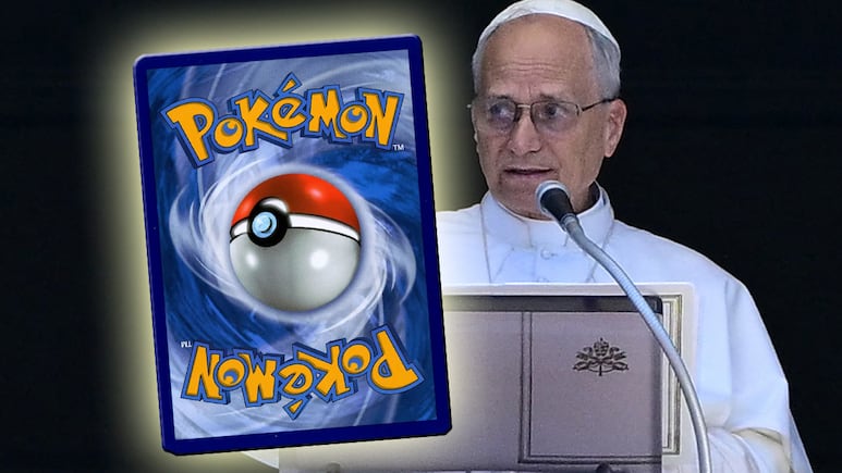 Papa León XIV autografió una carta de Pokémon.