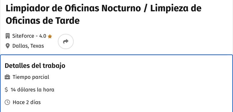 vacante de empleo texas