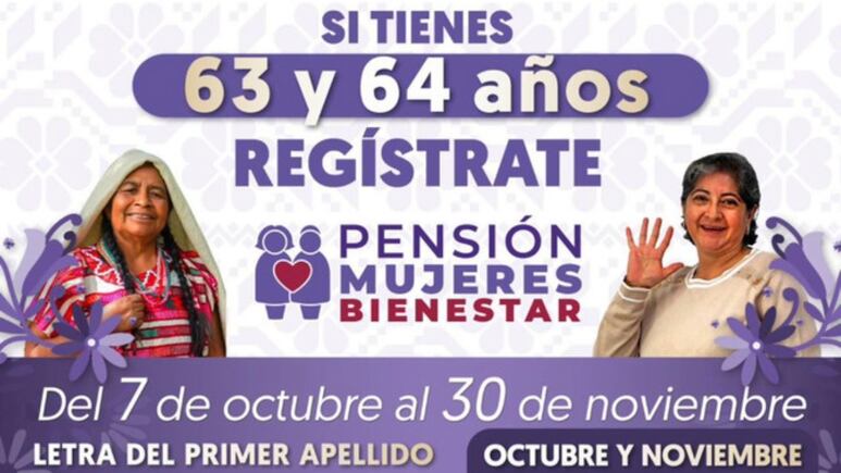 Pensión Bienestar Mujeres 60 a 64 años: ¿Quiénes hacen el registro del 14 al 19 de octubre?