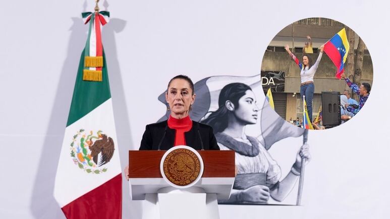 Sheinbaum rechaza “criminalización de la oposición” tras detención de Machado en Venezuela