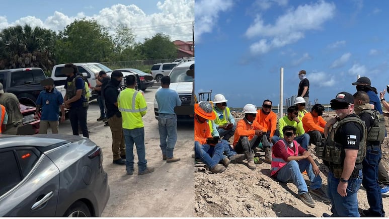 ICE ejecuta redada sorpresa en obra de construcción en Valle del Río Grande, en Texas; arresta a 25