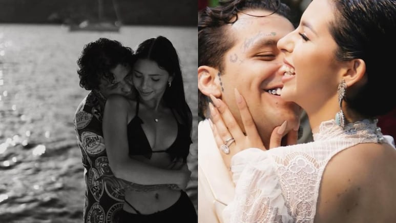 Ángela Aguilar y Christian Nodal presumen su primer aniversario de casados con inéditas fotos
