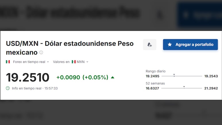Valor del dólar en relación al peso mexicano hoy, 27 de mayo de 2025.