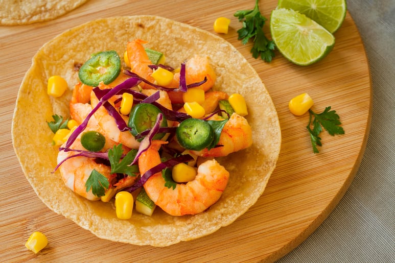 tacos de camarón