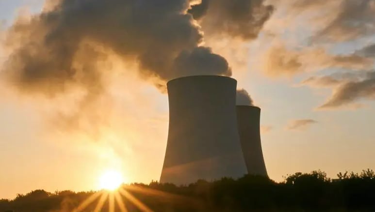 Planta de energía nuclear.