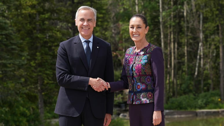 Tras reunión con primer ministro de Canadá, Sheinbaum agradece invitación al G7