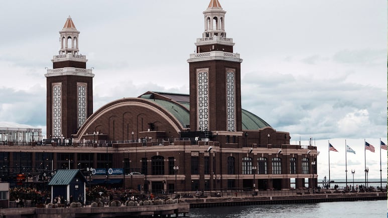 Navy Pier (Muelle de la Armada) en Chicago, Illinois.