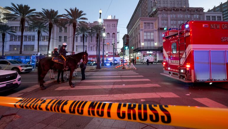 Las calles de Nueva Orleans tras el atentado terrorista del 1 de enero de 2025