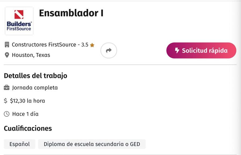vacante en Texas.