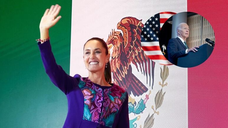claudia sheinbaum bandera de estados unidos presidente joe biden