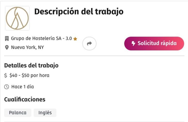 vacante de empleo nueva york