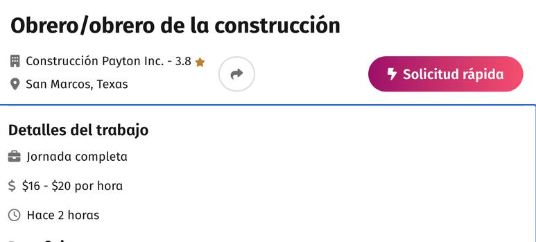 vacantes de empleo texas