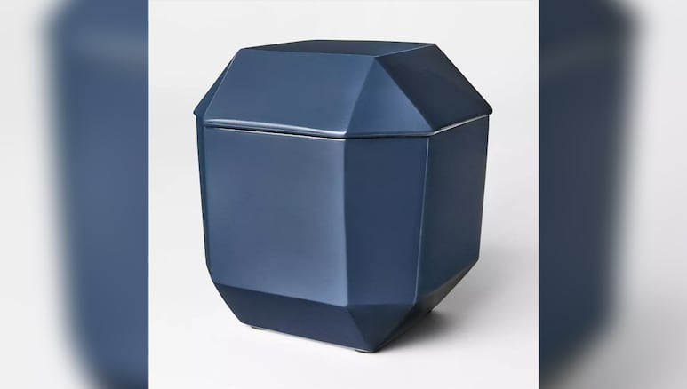 5" Decorative Lacquer Box Blue Threshold designed with Studio McGee.