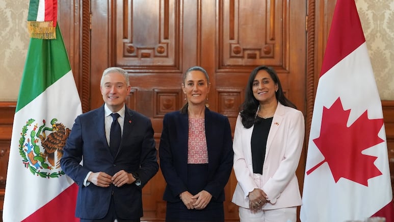 Así fue la visita a México de ministros canadienses para reforzar relaciones comerciales con Sheinbaum