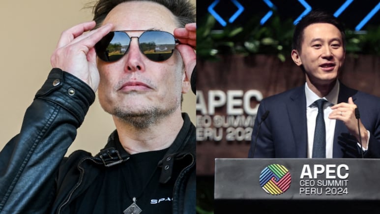 Reportan acercamientos entre Elon Musk y Shou Chew, el CEO de TikTok previo a segundo mandato de Trump