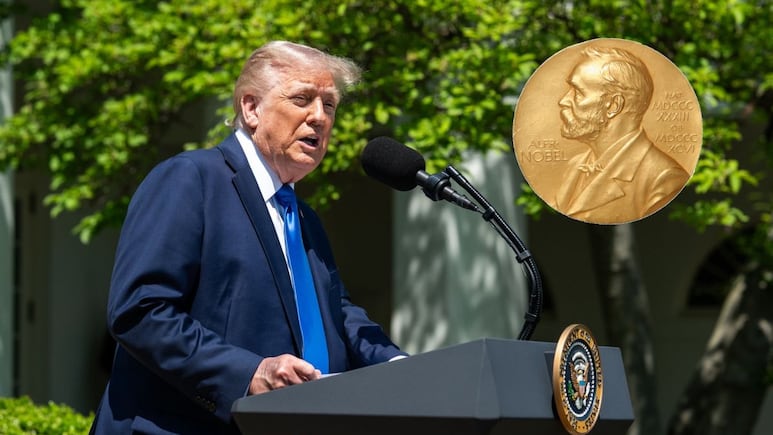 Nominan a Donald Trump al Premio Nobel de la Paz por el acuerdo de alto el fuego entre Irán e Israel