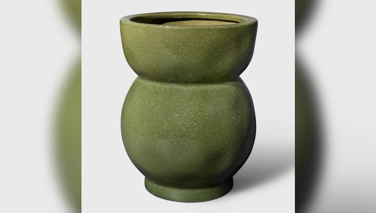 Glossy Textured Vase Dark Green Threshold designed with Studio McGee.