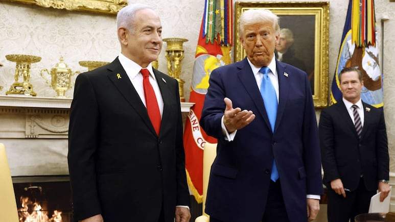 Benjamín Netanyahu, primer ministro de Israel, y Donald Trump, presidente de Estados Unidos.