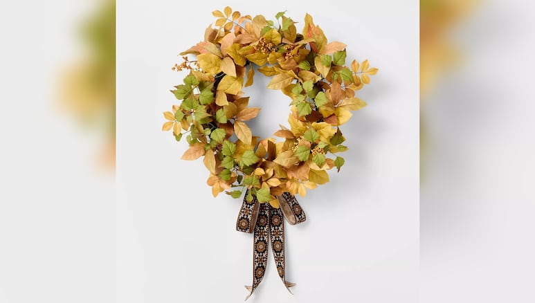 24" Mixed Berry Artificial Fall Wreath Threshold designed with Studio McGee.